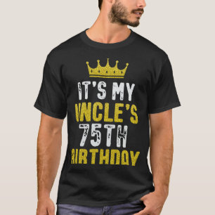 Gelbe Krone 75. Geburtstag für Onkel aus Nichte Ne T-Shirt