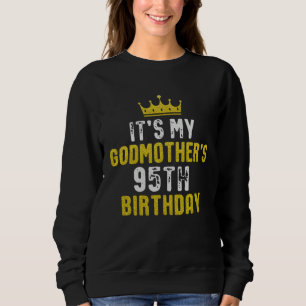 Gelbe Krone 95. Geburtstag für Patentante vom Pate Sweatshirt
