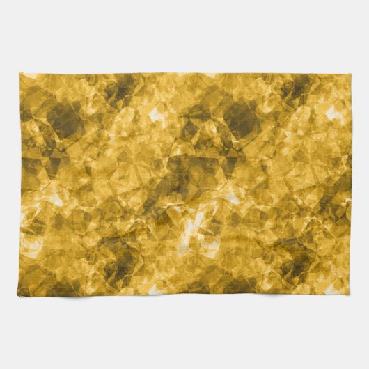 Gelbe Krummlinge Handtuch (Horizontal)