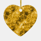 Gelbe Krummlinge Keramikornament (Vorne)