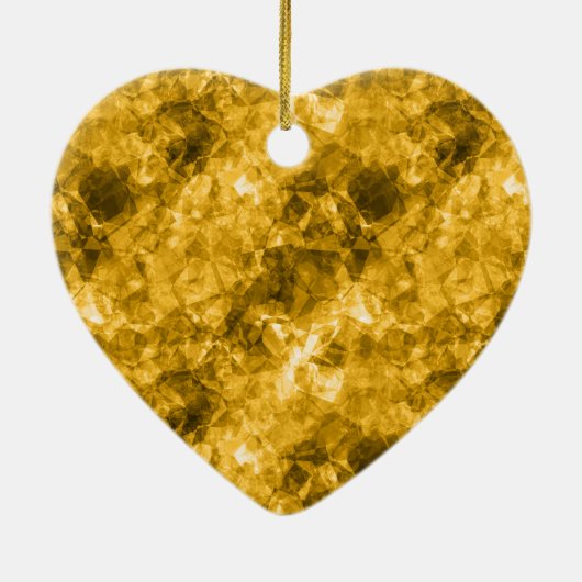 Gelbe Krummlinge Keramikornament (Hinten)