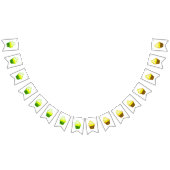 Gelbe Kuchenkalligrafie Moderne Glücksgeburt b Wimpelkette (Alle)