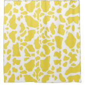 Gelbe Kuh-Spots Tierdruckmuster Duschvorhang (Vorderseite)