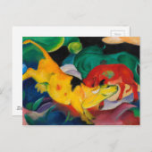 Gelbe Kuh von Franz Marc Postkarte (Vorne/Hinten)