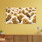 Gelbe Küken in großer Zahl Leinwanddruck (Insitu (Wohnzimmer))