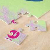 Gelbe Küken Ostereier Personalisierter NAME Puzzle (Seite)