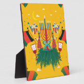 Gelbe Kwanzaa Fotoplatte (Seite)
