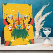 Gelbe Kwanzaa Fotoplatte (Seite)