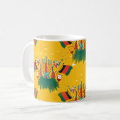 Gelbe Kwanzaa Kaffeetasse (Vorderseite Links)