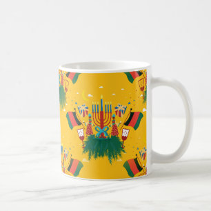 Gelbe Kwanzaa Kaffeetasse