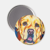 GELBE LABRADOR 2 MAGNET (Vorderseite/Rückseite)