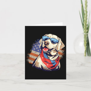 Gelbe Labrador 4. Juli Design Patriotic Pup Labrad Karte