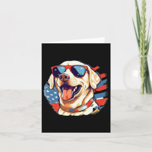Gelbe Labrador 4. Juli Design Patriotic Pup Labrad Karte