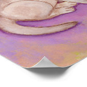 Gelbe Labrador-Abschluss-Artwork Poster (Ecke)