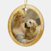 Gelbe Labrador Angel Art Custom Keramik Ornament (Links)