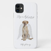 Gelbe Labrador Angel iPhone Case (Rückseite)