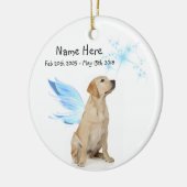 Gelbe Labrador Angel Pet Hund Weihnachtsfeier Keramik Ornament (Links)