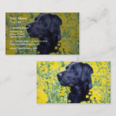 gelbe Labrador-Blumen Visitenkarte (Vorne/Hinten)