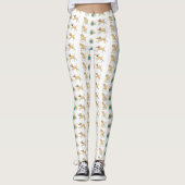 GELBE LABRADOR CARTOON 2 LEGGINGS (Vorderseite)