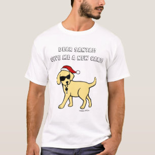 Gelbe Labrador-Cartoon-WeihnachtsShirts T-Shirt
