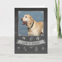 Gelbe Labrador Chalkboard Geburtstagkarte
