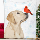 Gelbe Labrador Christmas Dog Labrador Fleecedecke