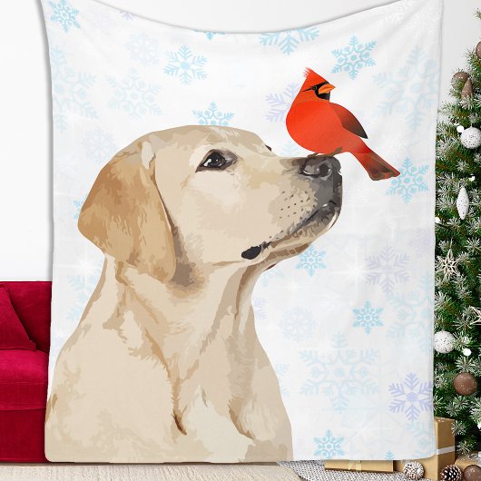 Gelbe Labrador Christmas Dog Labrador Fleecedecke