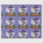 Gelbe Labrador Christmas Globe Geschenkpapier (Flach)