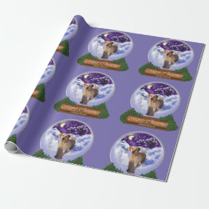 Gelbe Labrador Christmas Globe Geschenkpapier