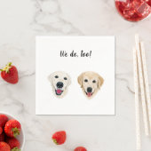 Gelbe Labrador Custom Cocktail Napkin Serviette (Beispiel)