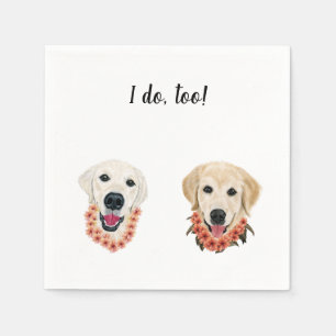Gelbe Labrador Custom Cocktail Napkin Serviette