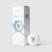 Gelbe Labrador Dog Golfball (Verpackung)