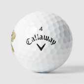 Gelbe Labrador Dog Golfball (Logo)