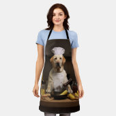 Gelbe Labrador Dog Koch Schürze (Getragen)