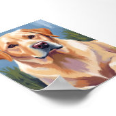 Gelbe Labrador Dog Pet Malerei Art Poster Drucken (Ecke)