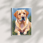 Gelbe Labrador Dog Pet Malerei Art Poster Drucken