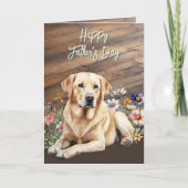 Gelbe Labrador Dog Vater Vatertag Karte (Vorderseite)