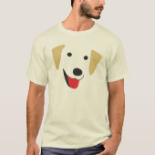 gelbe Labrador Face T - Shirt (Vorderseite)