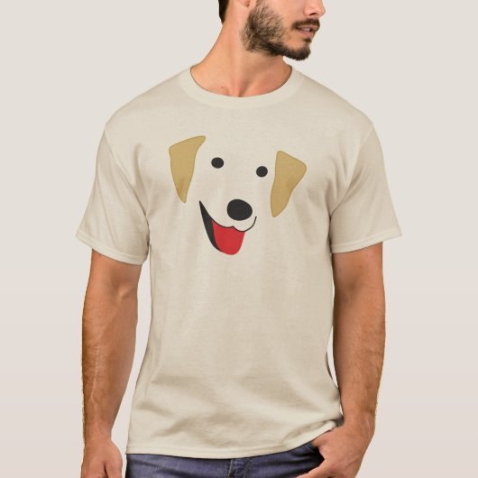 Gelbe Labrador Face T - Shirt (Vorderseite)