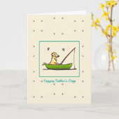 Gelbe Labrador Fangkarten für Väter in Vätern Karte (Gelbe Blume)