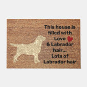 Gelbe Labrador Funny Hund Rustic Coir Eintrag Labr Fußmatte (Vorderseite)