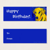 Gelbe Labrador - Geschenkmarke - "Archie" (Vorne & Hinten)