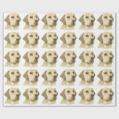 Gelbe Labrador Geschenkpapier (Flach)