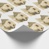 Gelbe Labrador Geschenkpapier (Ecke)