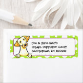 Gelbe Labrador Grüne Punkte (Insitu)