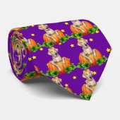 Gelbe Labrador Halloween Labr-O-Lantern Krawatte (Gerollt)