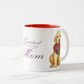Gelbe Labrador Herzstück Mama Zweifarbige Tasse (VorderseiteRechts)