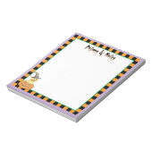 Gelbe Labrador Hexe Notizblock (Rotiert)