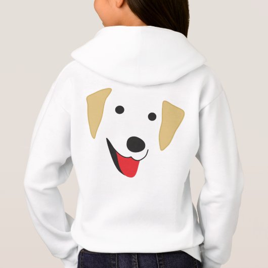 Gelbe Labrador Hoodie (Rückseite)
