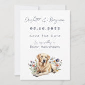Gelbe Labrador Hund Hochzeit Speichern Sie die Dat Save The Date (Vorderseite)